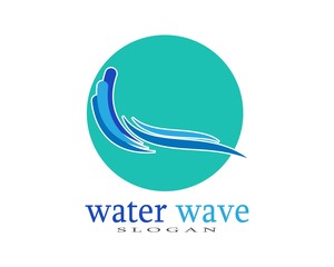 Water Wave symbol and icon Logo Template vector