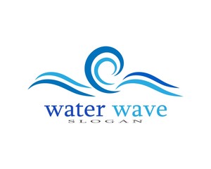 Water Wave symbol and icon Logo Template vector