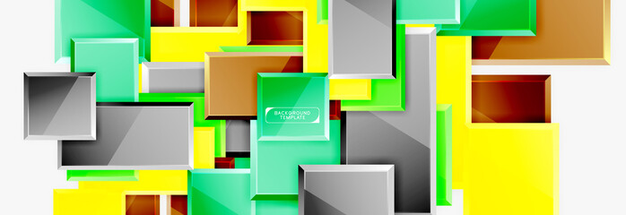 Abstract square composition for background, banner or logo