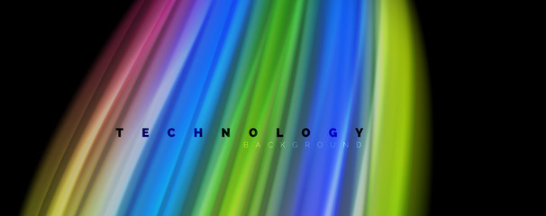 Flowing liquid colors - modern colorful flow poster. Wave liquid shapes. Art design for your design project