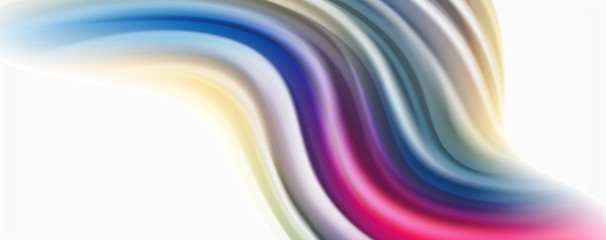 Color flowing waves, liquid conceptual abstract background