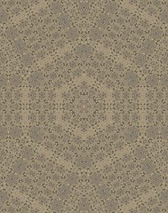 Abstract ornate psychedelic seamless pattern. Black and white grunge texture.