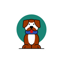 Cute Dog Logo Design Stock Vectors
