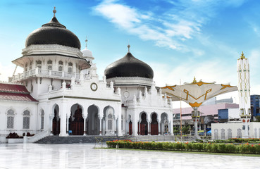 Fototapeta na wymiar Baiturrahman Grand Mosque, Banda Aceh