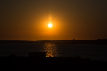 Sunset. Beautiful landscape. Summer and vacation.