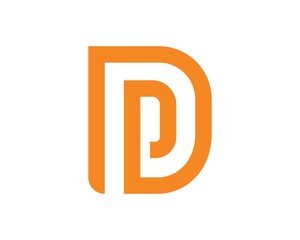 dp letter logo icon illustration vector