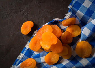 Healthy dried apricot. Procurement for the future. Long storage of vitamin supplements in food.