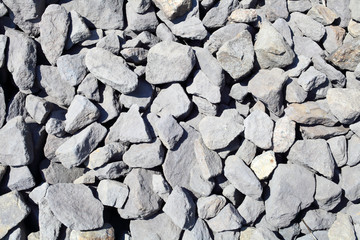 gray stones for the railway, background texture