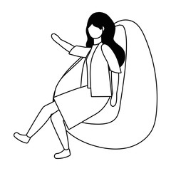 Businesswoman avatar cartoon design vector illustrator