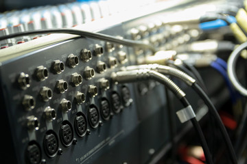 Sound mixing console, plug connection, concert