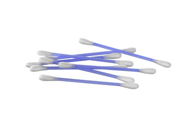 Cotton sticks isolated on the white background