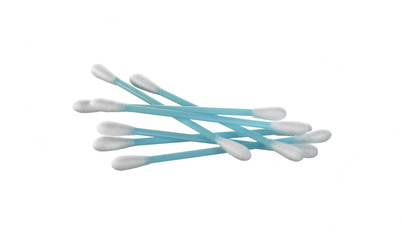 Cotton sticks isolated on the white background