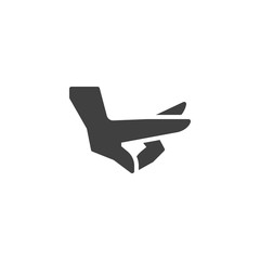 Obraz premium Meditation hand gesture vector icon. Yoga fingers filled flat sign for mobile concept and web design. Gyan mudra hand glyph icon. Symbol, logo illustration. Vector graphics