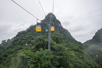 cable car in mountain