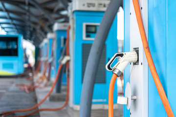 Naklejka premium bus in station