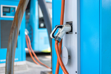 Naklejka premium bus in station