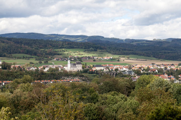 Fototapeta na wymiar Panorama of the village in Austria