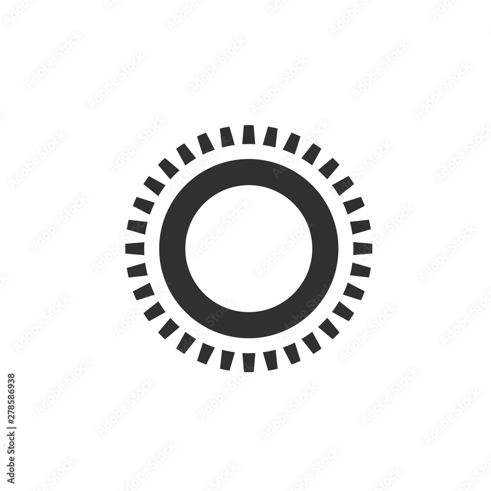 Aufkleber sun icon template color editable. sun symbol vector sign isolated on white background. simple logo v
