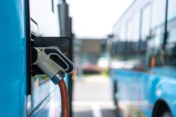 electric bus charging in station
