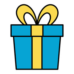 gift box present isolated icon