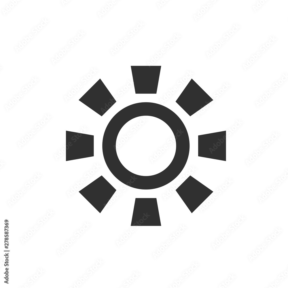 Aufkleber Sun icon template color editable. Sun symbol vector sign isolated on white background. Simple logo vector illustration for graphic and web design.