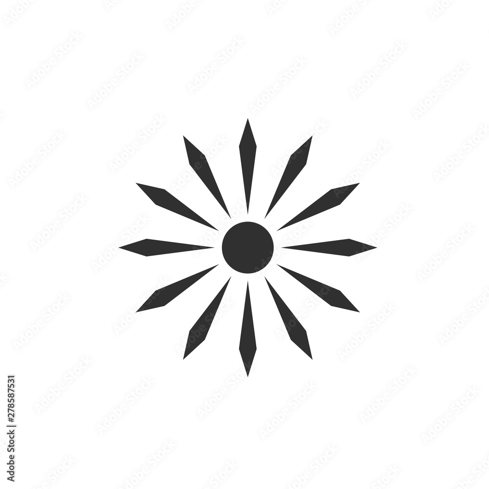 Poster sun icon template color editable. sun symbol vector sign isolated on white background. simple logo v