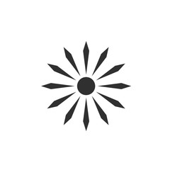 Sun icon template color editable. Sun symbol vector sign isolated on white background. Simple logo vector illustration for graphic and web design.