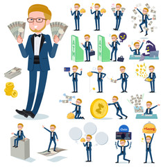 flat type blue tuxedo men_money