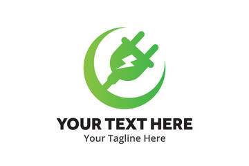 simple electrical logo creative design in flat style with color . electricity logo creative design for identity and business