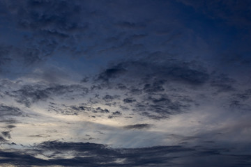 Fototapeta na wymiar dramatic sky and clouds at sunset