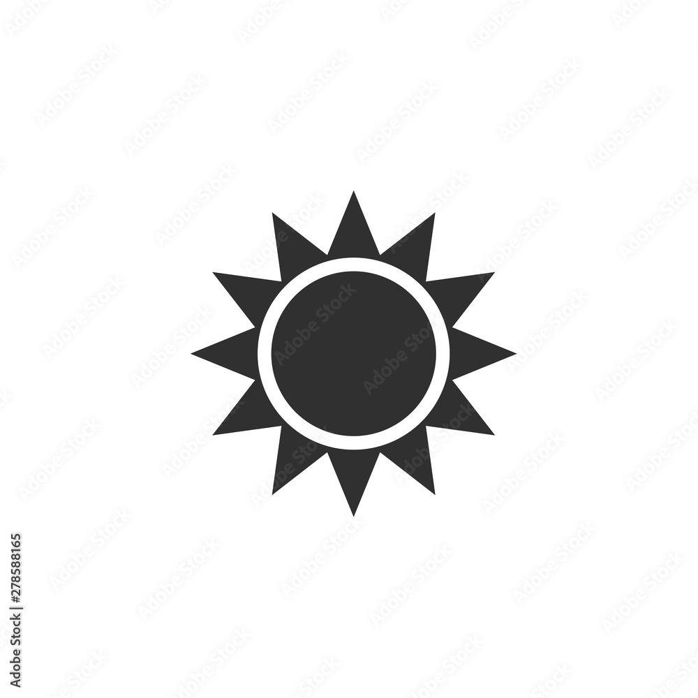 Poster sun icon template color editable. sun symbol vector sign isolated on white background. simple logo v