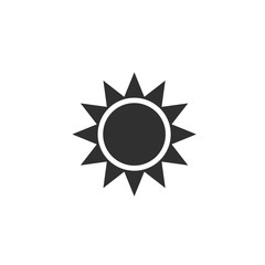 Sun icon template color editable. Sun symbol vector sign isolated on white background. Simple logo vector illustration for graphic and web design.