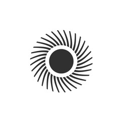 Fototapeta premium Sun icon template color editable. Sun symbol vector sign isolated on white background. Simple logo vector illustration for graphic and web design.