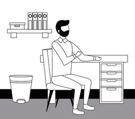 Businessman avatar cartoon design vector illustrator