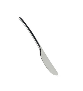 New Metal Butter Knife Isolated On White