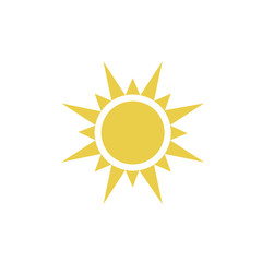 Sun icon template color editable. Sun symbol vector sign isolated on white background. Simple logo vector illustration for graphic and web design.