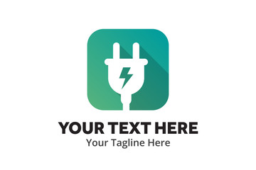 Obraz premium simple electrical logo creative design in flat style with color . electricity logo creative design for identity and business