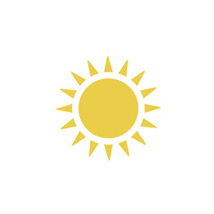 Sun icon template color editable. Sun symbol vector sign isolated on white background. Simple logo vector illustration for graphic and web design.