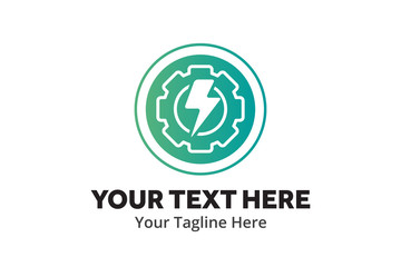 simple electrical logo creative design in flat style with color . electricity logo creative design for identity and business