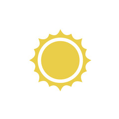 Sun icon template color editable. Sun symbol vector sign isolated on white background. Simple logo vector illustration for graphic and web design.