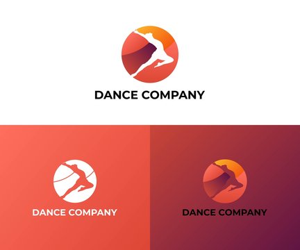 Dance School Logo Vector Company.