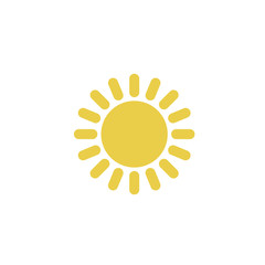 Sun icon template color editable. Sun symbol vector sign isolated on white background. Simple logo vector illustration for graphic and web design.