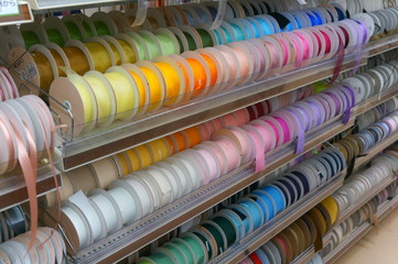 Handmade work material shop Colorful ribbon