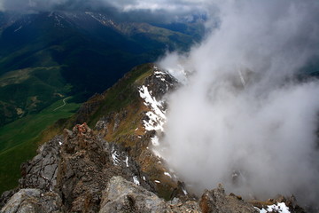 Caucasus. Ossetia. Gorge Midagrabin. Mount Tbauhoh.