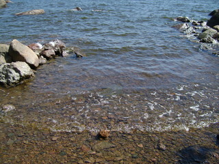 sea and rocks in Finland