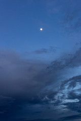 dramatic sky and clouds at sunset