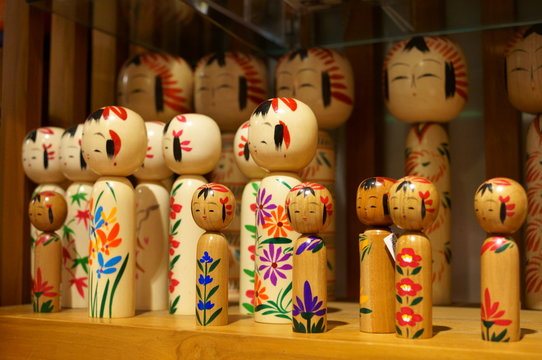 Japanese traditional Wood carving doll