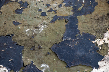 Blue grunge paint chip peel weathered vintage grunge background texture