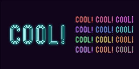 Neon text Cool, expressive Title, neon Cool word