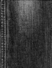 Black and white jeans texture. Grunge jeans background.